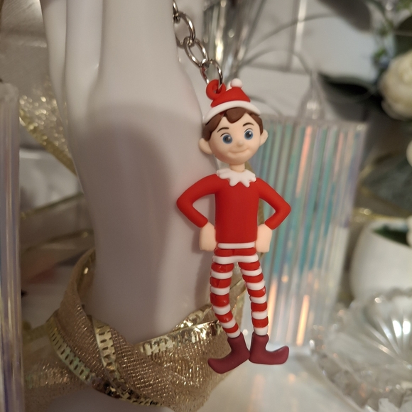 None Accessories - Elf On A Keychain Boy Christmas Elf New